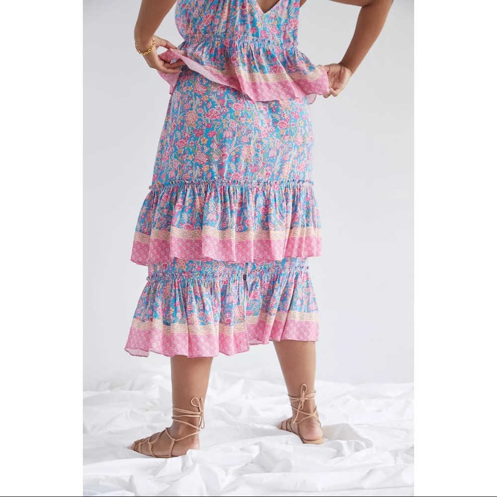Anthropologie Plenty By Tracy Reese Meadow Tiered skirt NWT SZ XL, 1X, 2X - Picture 2 of 10